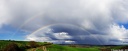 Panorama du 2ème Arc-en-ciel de la journée. Cette fois-ci un double...