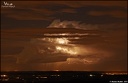 00h00 - Éclair intra-nuageux et son cumulonimbus à 65 km de ma position.