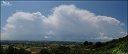13h22  - Vue panoramique sur des orages en formation sur les Pyrénées